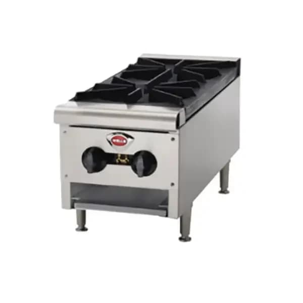 Wells HDHP-1230G Heavy Duty 52,000 BTU 2-Burner Gas Hot Plate 12"W