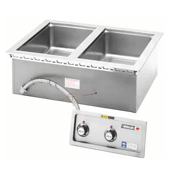 Wells MOD-200TDM 208/240V Drop-In 2-Well Warmer with Drain Manifold — view 2