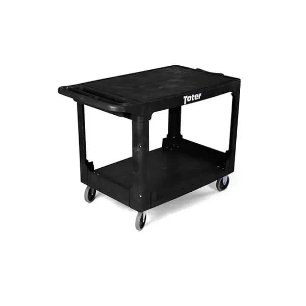 Toter UCF00-S0002 Heavy Duty 2-Flat Shelf 550 lb. Capacity Large Utility Cart