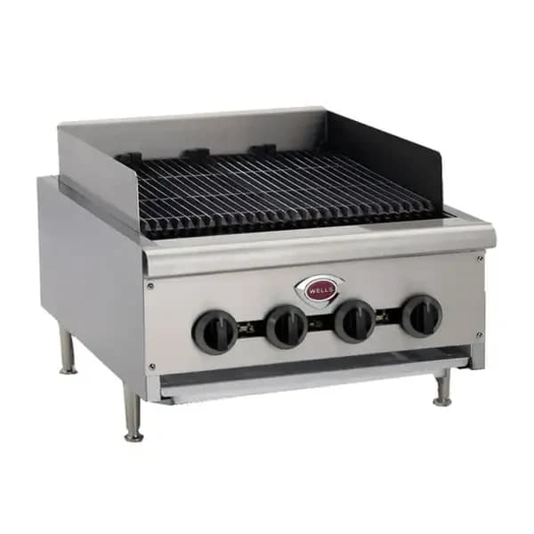 Wells HDCB-2430G Heavy Duty 80,000 BTU Radiant Gas Charbroiler 24"W