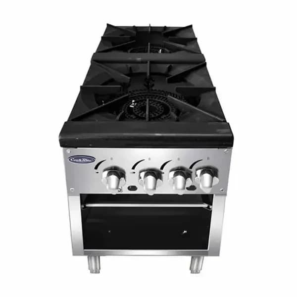 Atosa ATSP-18-2 160,000 BTU Gas 2-Burner Stock Pot Range 18"W — view 2